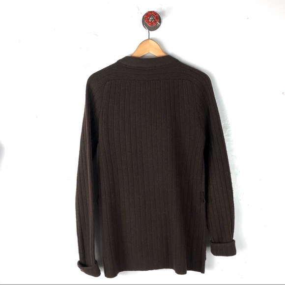 J. Crew cardigan lambs wool knit ribbed knit - Picture 4 of 5